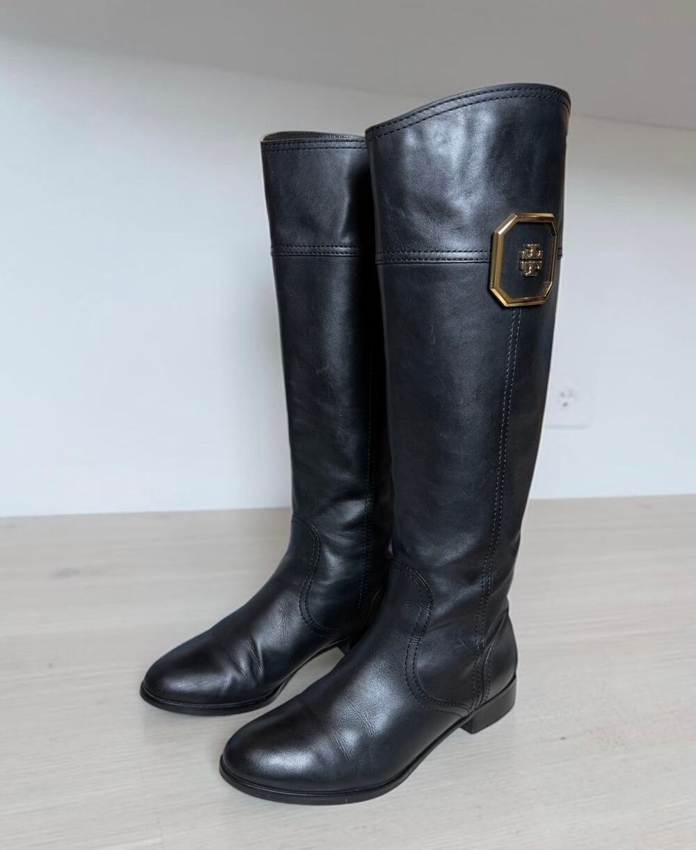 Tory Burch Leather Knee-High Boot Size 7.5M